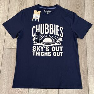 Chubbies Shirt Mens Small Sky's Out Thighs Out Graphic Tee No Brainer Weekend